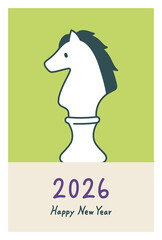 午年の年賀状テンプレート　2026年