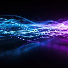 Abstract Blue and Purple Light Streams