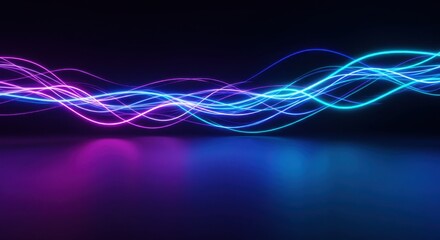 Abstract Blue and Purple Light Streams