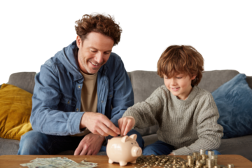 grandfather and grandson playing chess