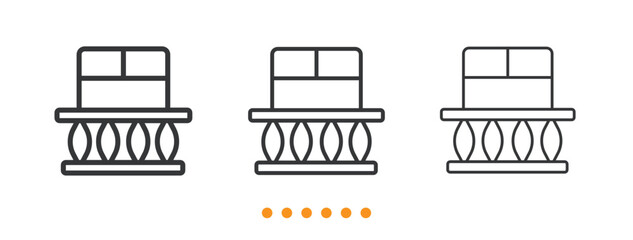 Balcony icon. Thin line icon vector
