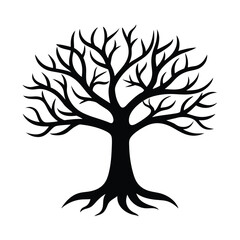 Small part of bamboo branch silhouette vector illustration