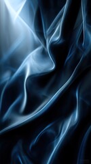 Obraz premium Close up of dark blue fabric