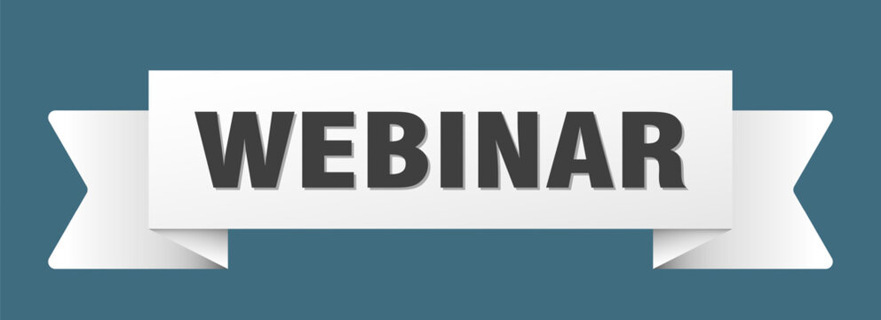 webinar ribbon isolated on transparent background. webinar ribbon
