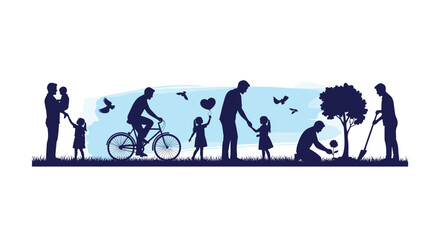 Families enjoying outdoor activities together promoting health and well-being.