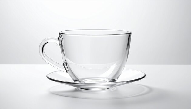 empty cup on white - Powered by Adobe