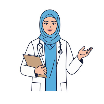 Female doctor wearing a hijab 