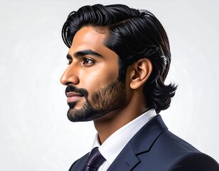 Businessman profile portrait