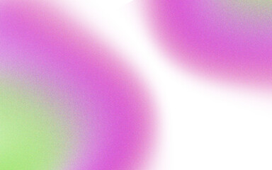 Two vibrant, overlapping shapes, edged with a sharp, black division, exhibiting a gradient of fuchsia, pink, and lime green