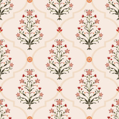 Vector Hand drawn colourful geometric flowers Motifs African boho paisley, seamless patterns with floral for fabric Ethnic Indian Pattern, textiles, clothing, wrapping paper, backdrop, banner.
