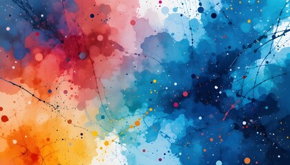 Colorful Abstract Watercolor Background with Artistic Splashes for Creative and Modern Designs