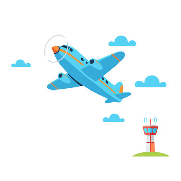 vector illustration of airplane