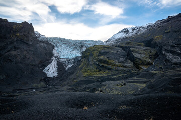 Views of the Eyjafjallajökull glacier volcano, Iceland