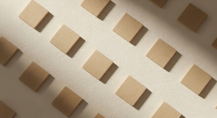 Abstract textured geometric background with repeating square shapes and shadows
