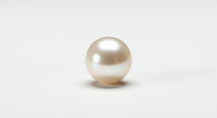 Single pearl with transparent background
