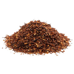 Fototapeta premium Rooibo tea loose leaf dry brown herbal tea pileon transparent background