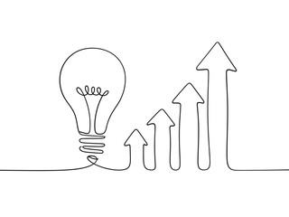 Lightbulb idea inspiring business growth and success