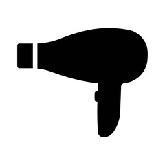 An illustration of a black icon of a beauty salon hairdressing services on a white background