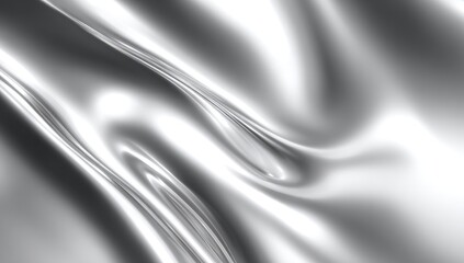 A sophisticated, fluid design showcases a smooth metallic texture, rendered in a grayscale palette.