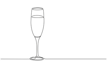 continuous line drawing bottle of wine with wineglass, glass of champagne or wine glass line art, wine bottle and glass continuous line art drawing
