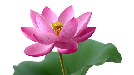 Fototapeta premium Stunning close-up view of a large, perfectly formed pink lotus flower blooming in a peaceful, tranquil pond environment