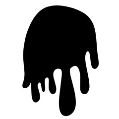 Black melt drops or liquid vector paint drops

 