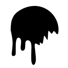 Black melt drops or liquid vector paint drops

 