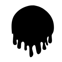 Black melt drops or liquid vector paint drops

 