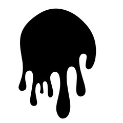 Black melt drops or liquid vector paint drops

 