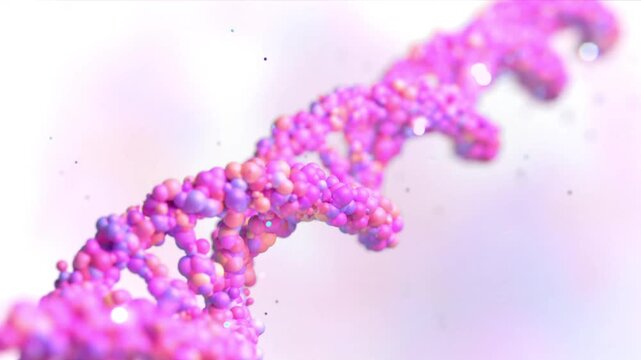 Simplified colourful DNA &ndash; 3D medical animation of genetic structure
