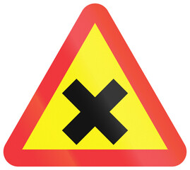 Obraz premium Road sign in Aland, an autonomous region of Finland - Crossroads