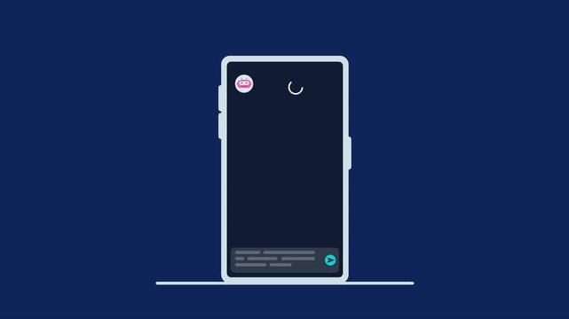AI Image Generation on Smartphone with Positive Response and Successful Result, Flat 2D Style