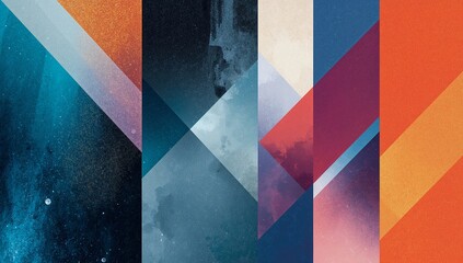 Abstract Geometric Colorfield Composition