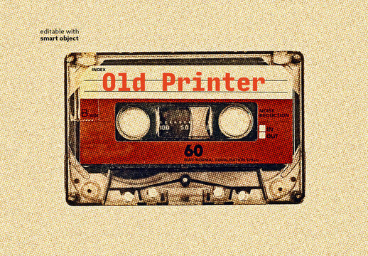 Old Printer Photo Effect