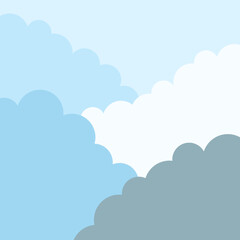 Illustration of Blue and White Clouds