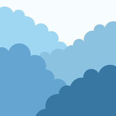 Illustration of Blue and White Clouds