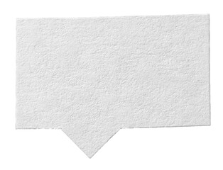 Blank cut out white paper speech bubble with copy space for text on transparent png background design element