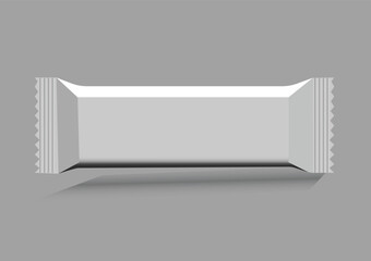 Flat Lay View of Blank Candy Packaging, 3D Illustration