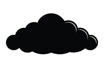 cloud vector icon silhouette