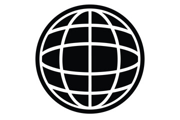 globe vector icon silhouette