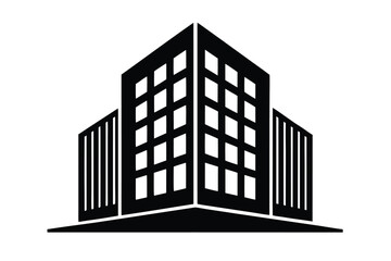 office building vector icon silhouette