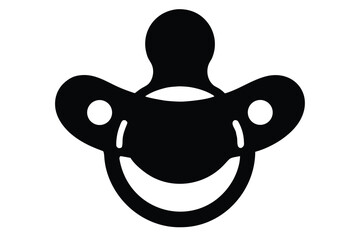 pacifier  soother  vector icon silhouette