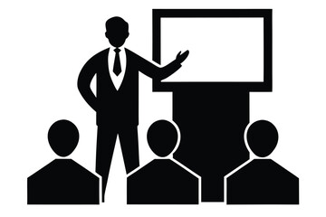 presentation vector icon silhouette