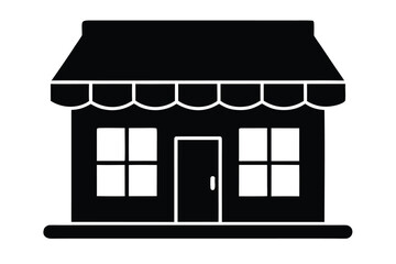 shop  vector icon silhouette