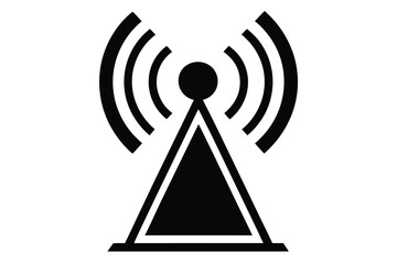 signal off vector icon silhouette