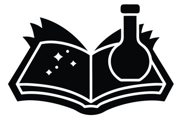 spell books   potions vector icon silhouette