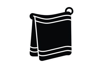 towel vector icon silhouette