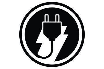 unplugged vector icon silhouette