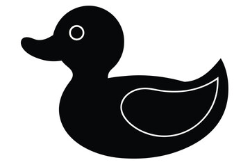 toy duck vector icon silhouette