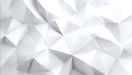Fototapeta premium Abstract White Geometric Pattern with 3d Faceted Design for Modern Backgrounds